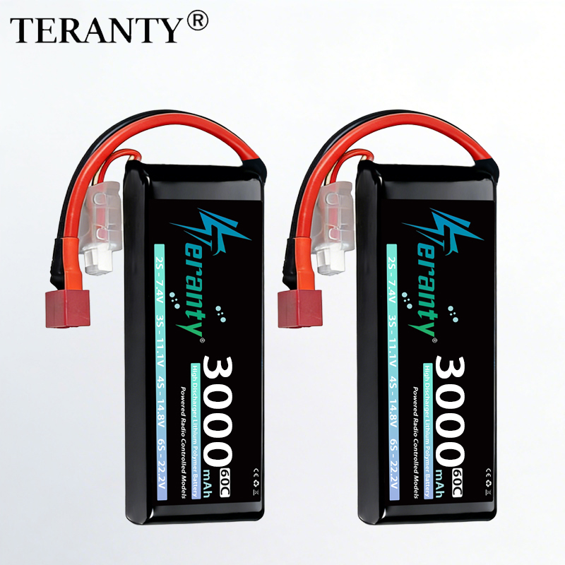Rc Hobby Model - TERANTY 2S 3000mAhリポバッテリー 7.4V 60C 7.6V
