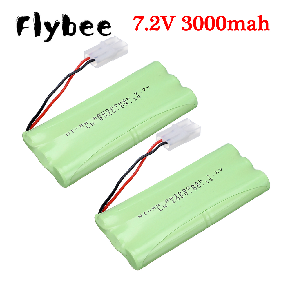 Rc Hobby Model - リモコンおもちゃ用充電式nimhバッテリー,7.2v,3000mah,rcカー,タンク,ロボット,ボート,銃