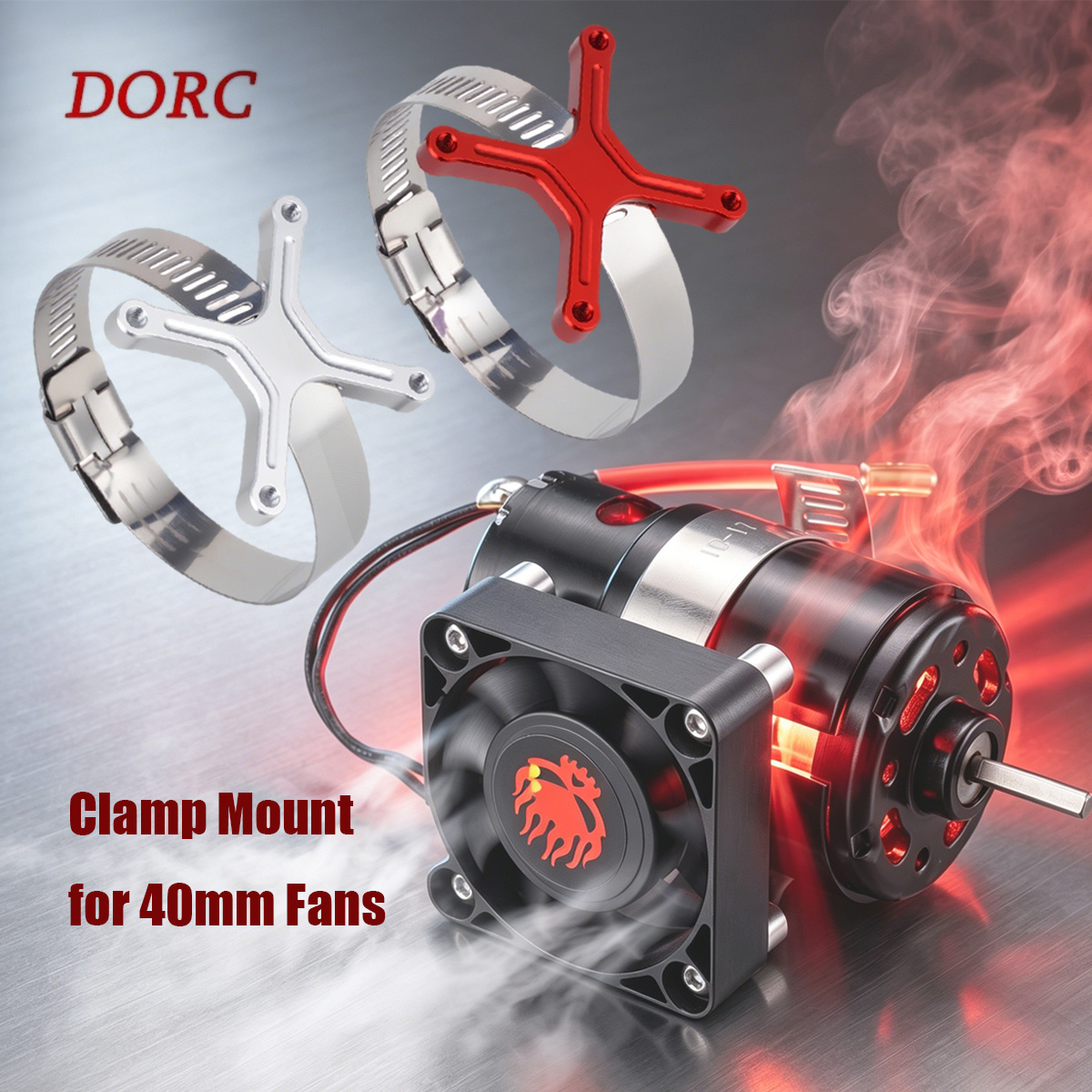 Rc Hobby Model - ユニバーサル調整可能なファンマウント 30-49mm 広範囲対応 1/8 1/10 RC