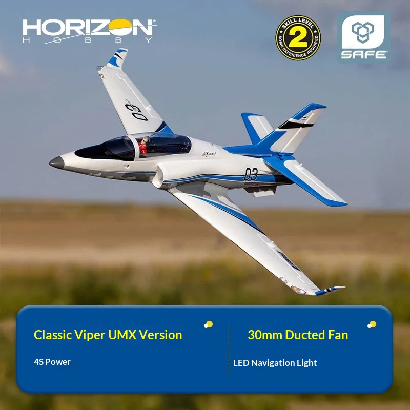 Rc Jet Horizon Hobby - ホライゾンホビーユムクスバイパーRCジェット機 30mm EDF 4S パワーLEDナビゲーションライト 安全技術スキルレベル2