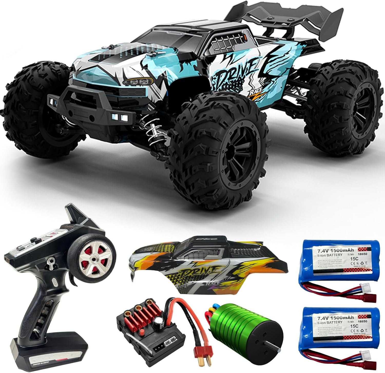 ブラシレスRCモンスタートラック 1:16スケール - 時速 - Rc Hobby Grade Monster Truck のレビューと価格