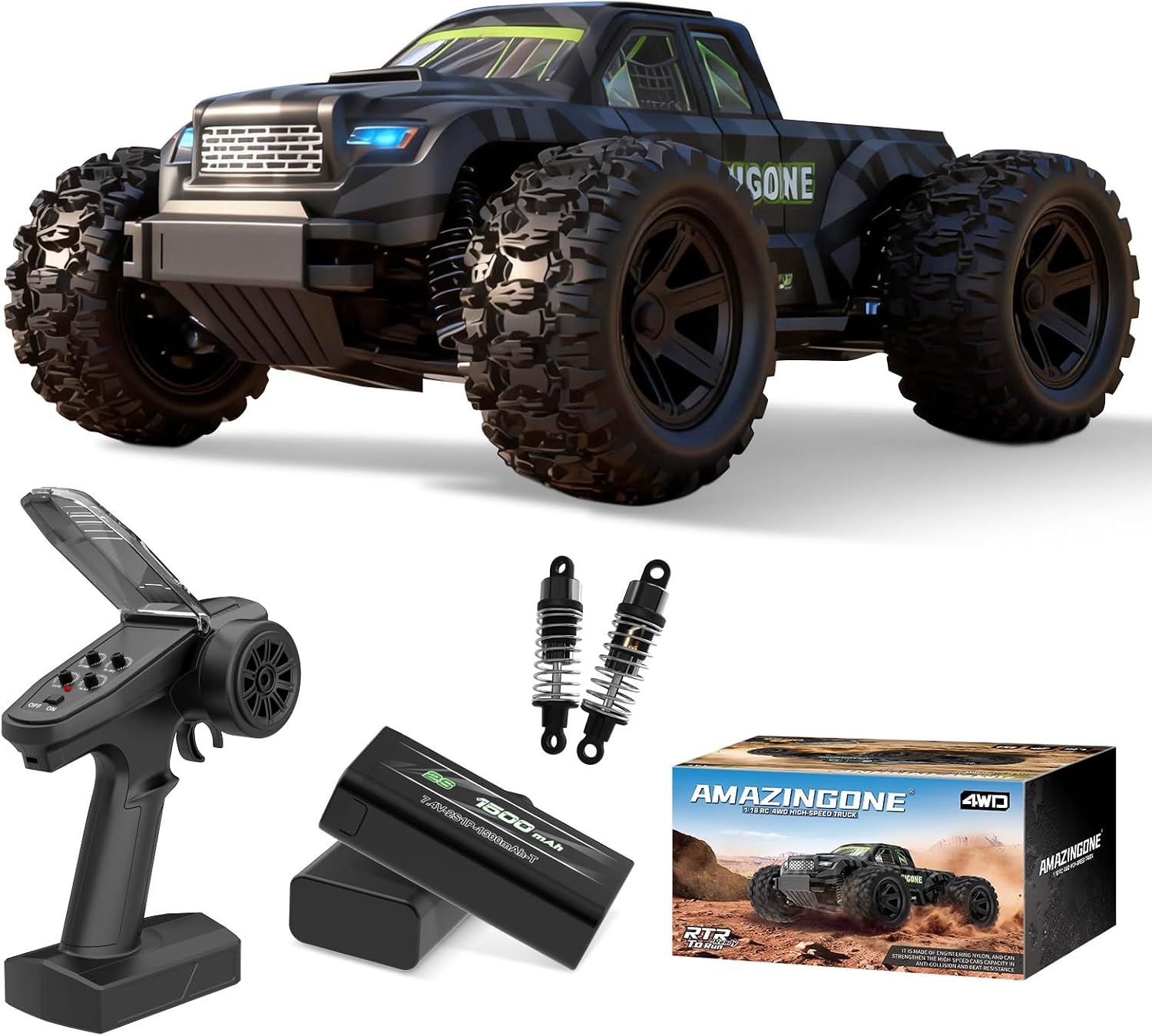 JT18W 1/18スケール高速35KMH 4WD RCカー - Rc Hobby Grade Monster Truck のレビューと価格